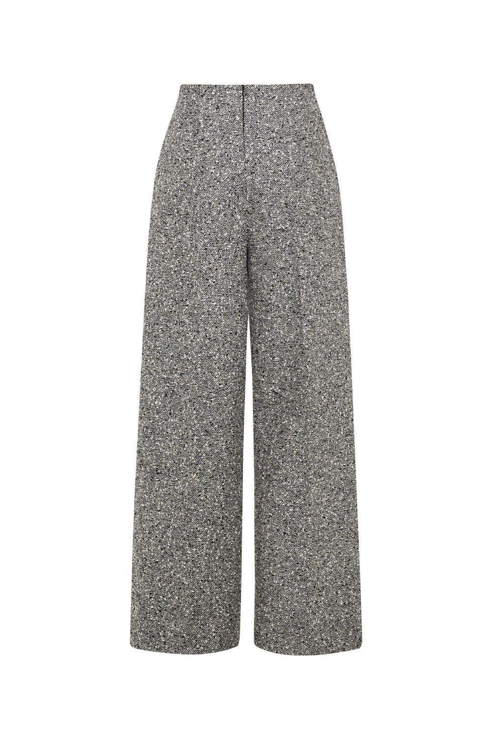 Kirea Straight Wide Leg Tweed Floor Length Pants - MEAN BLVD