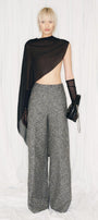 Kirea Straight Wide Leg Tweed Floor Length Pants - MEAN BLVD