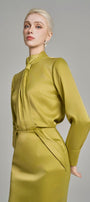 Kori Straight Cuff Sleeved Silk Top - MEAN BLVD