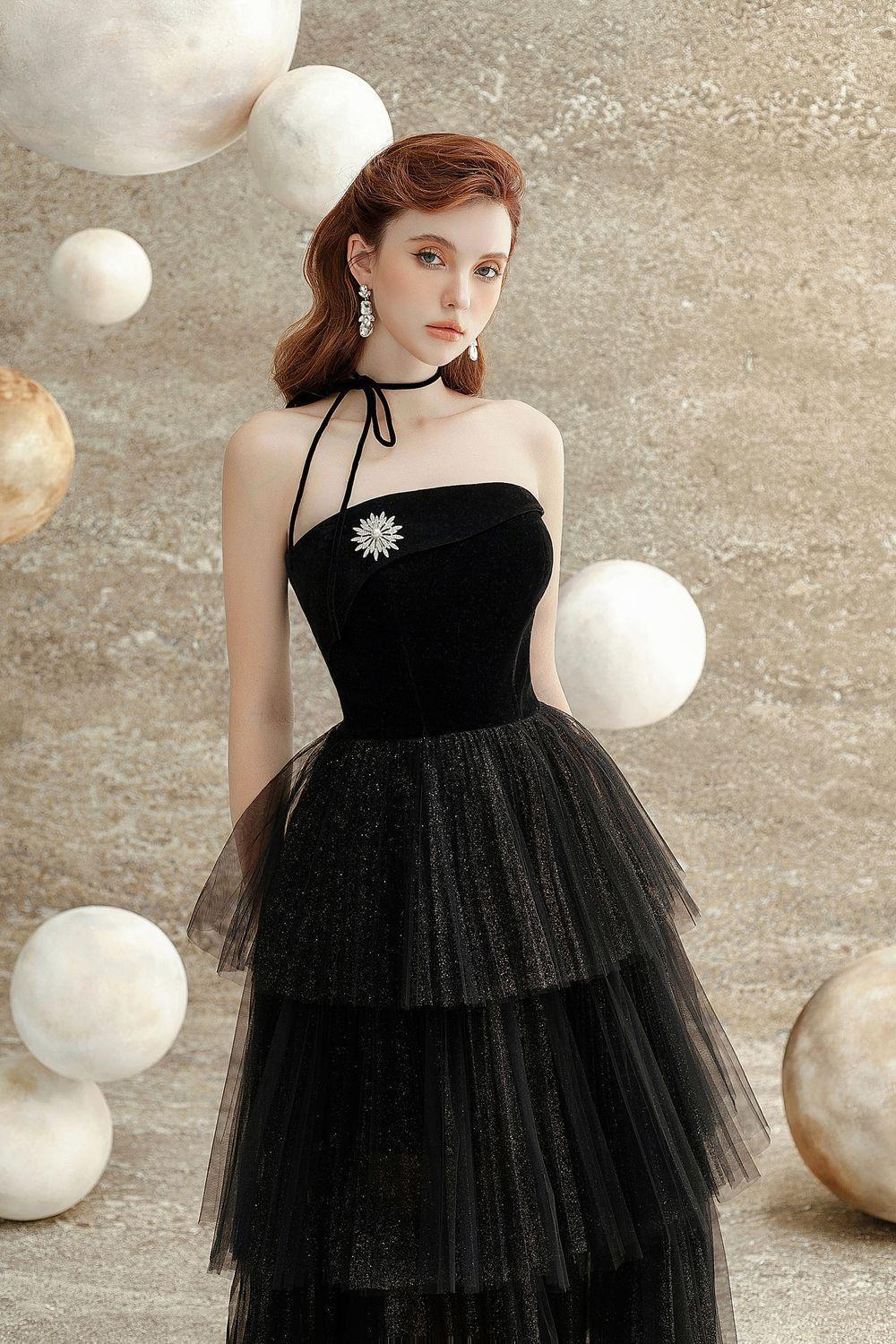 Krystal Layered Straight Across Neck Tulle Midi Dress - MEAN BLVD