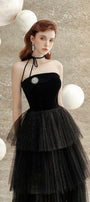 Krystal Layered Straight Across Neck Tulle Midi Dress - MEAN BLVD