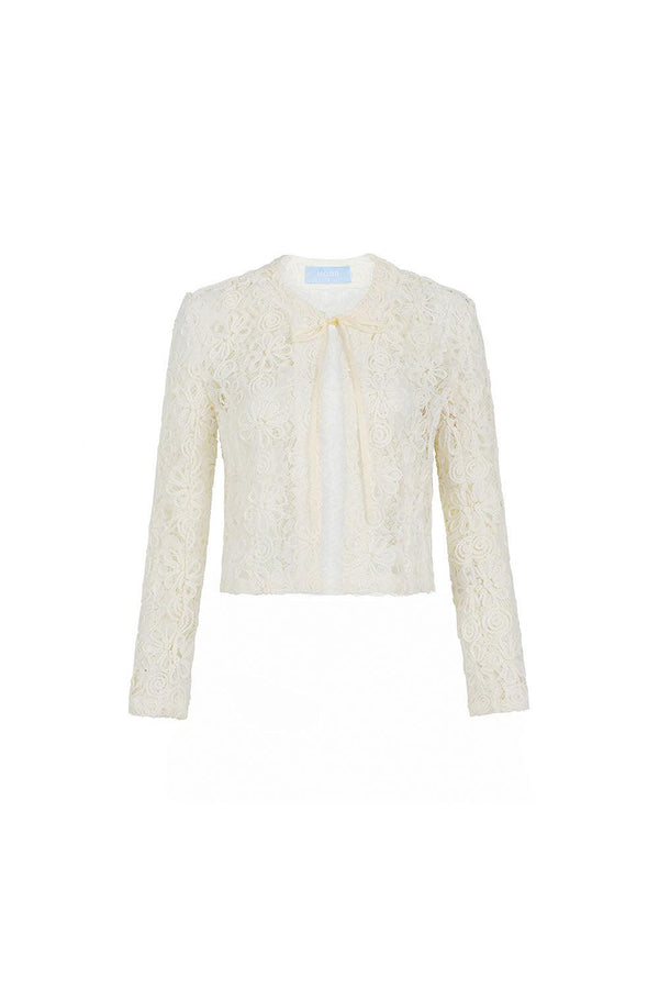 Lacen Cropped Long Sleeved Lace Jacket - MEAN BLVD