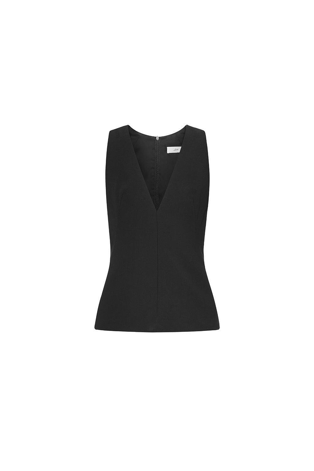 Lacey Bodycon V-Neck Satin Crepe Top - MEAN BLVD