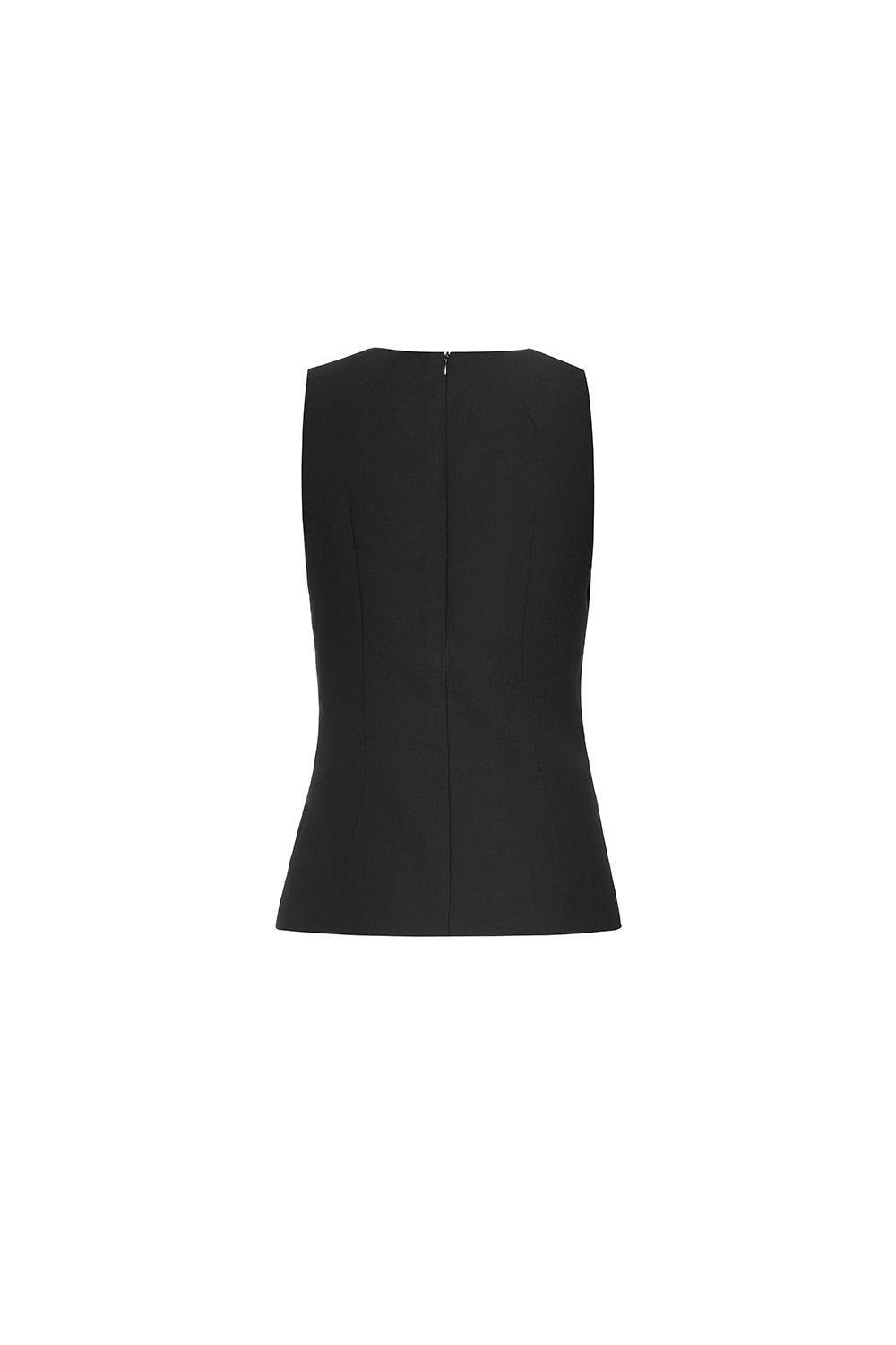 Lacey Bodycon V-Neck Satin Crepe Top - MEAN BLVD