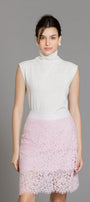 Lakelyn A-line High Waist Lace Mini Skirt - MEAN BLVD