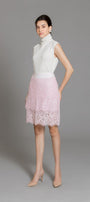 Lakelyn A-line High Waist Lace Mini Skirt - MEAN BLVD