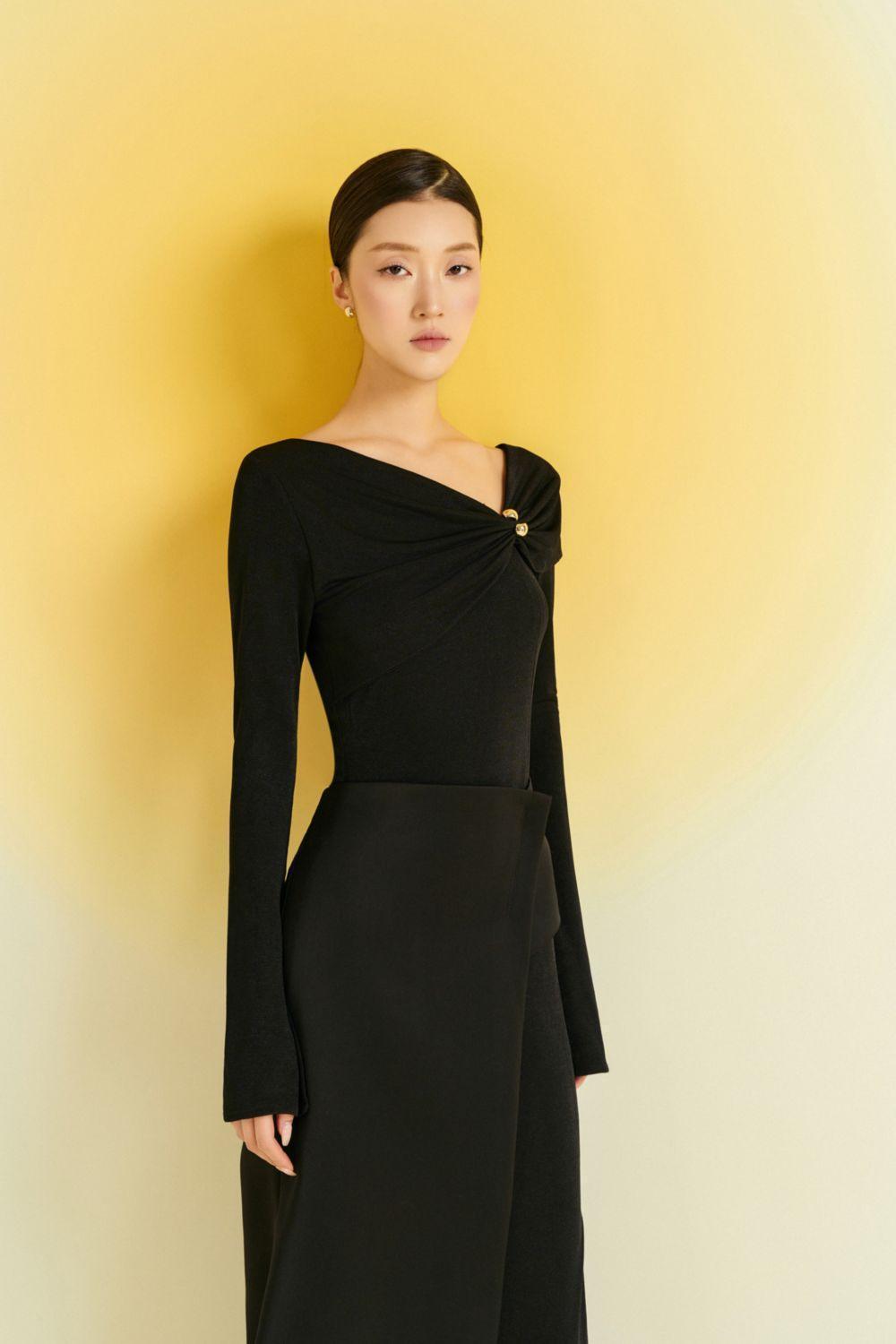 Laly Sheath Extended Flap Spandex Taffeta Ankle Length Dress - MEAN BLVD