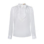 Lamarr Straight Bow Tie Organza Top - MEAN BLVD