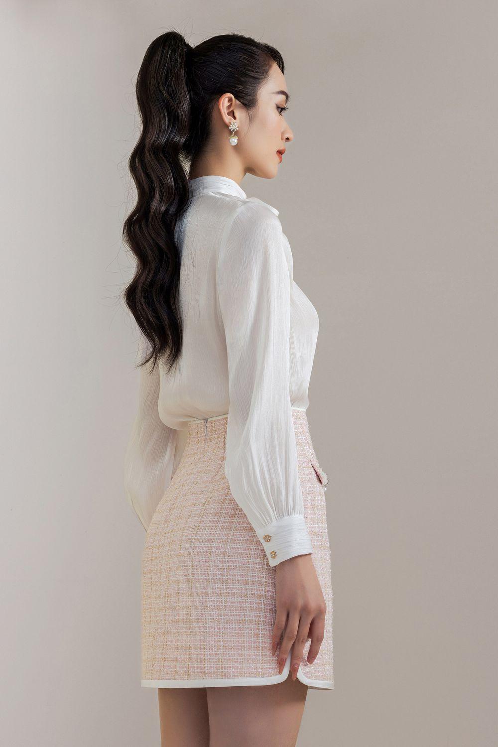 Lamarr Straight Bow Tie Organza Top - MEAN BLVD