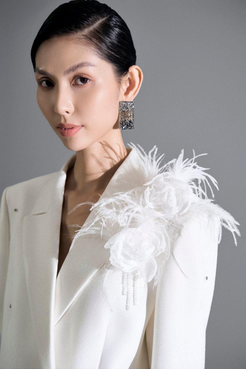 Lammy Straight Double Breasted Silk Wool Blazer - MEAN BLVD