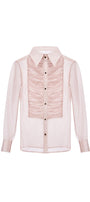 Lana Straight Gathered Chiffon Shirt - MEAN BLVD