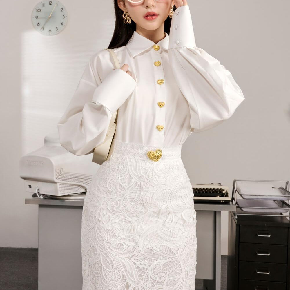 Lany Straight Long Sleeved Polyester Midi Set - MEAN BLVD