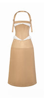Lapin Drop Waist Halter Neck Taffeta Midi Dress - MEAN BLVD