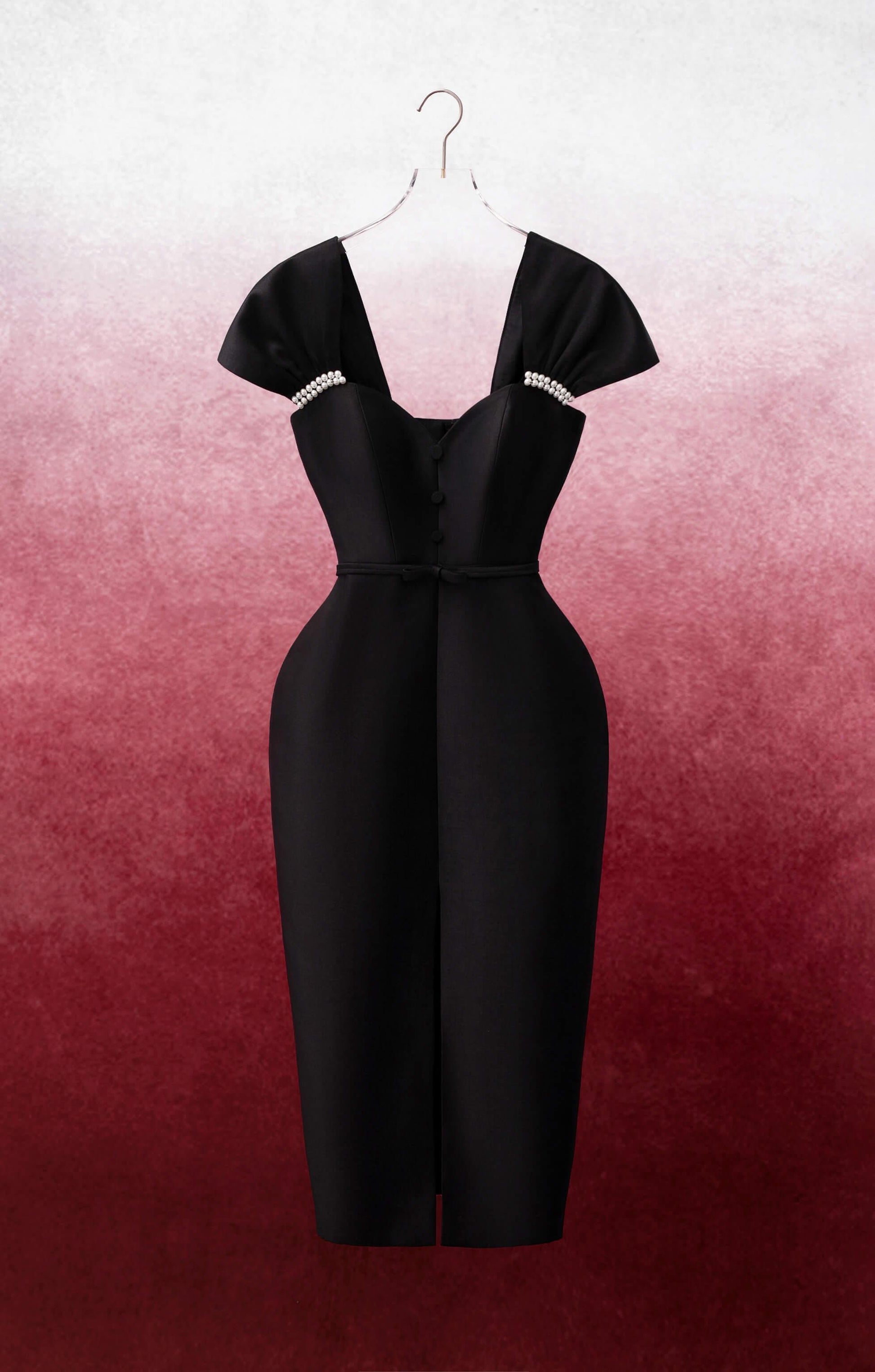 Laramie Pegged Sweetheart Neck Trerena Taffeta Midi Dress - MEAN BLVD