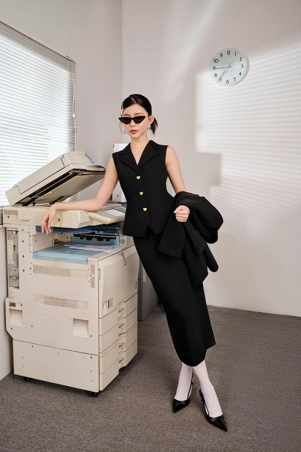 Lasie Sheath Cotton Midi Skirt - MEAN BLVD