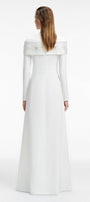 Laughter A-line Long Sleeved Crepe Floor Length Dress - MEAN BLVD