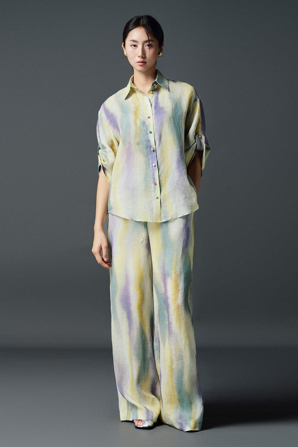 Laura Straight Wide Leg Linen Trousers - MEAN BLVD