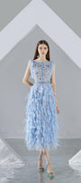 Laurel Straight Boat Neck Organza Midi Dress - MEAN BLVD