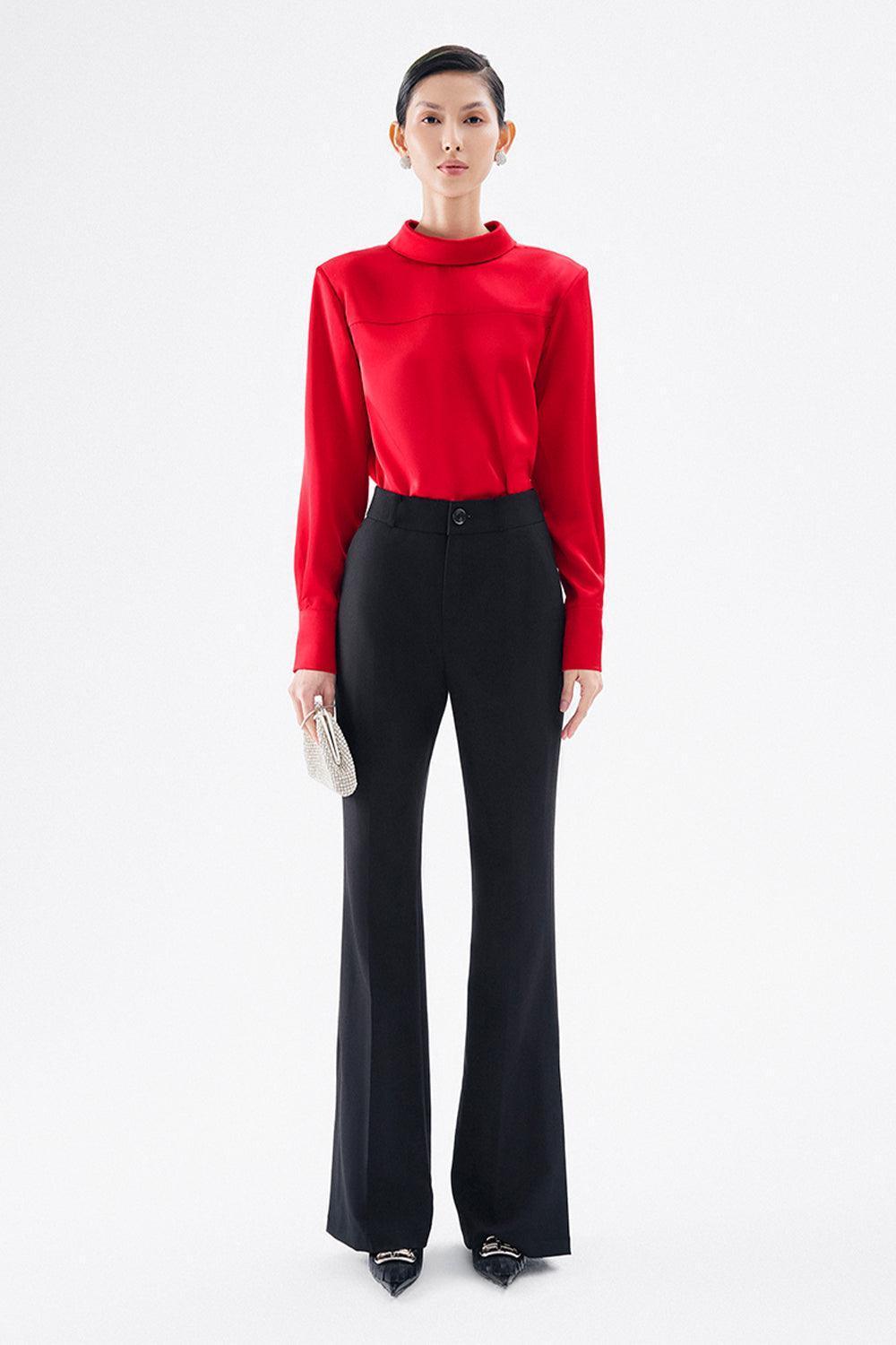 Lauriel Straight Cuff Sleeved Satin Shirt - MEAN BLVD