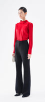 Lauriel Straight Cuff Sleeved Satin Shirt - MEAN BLVD