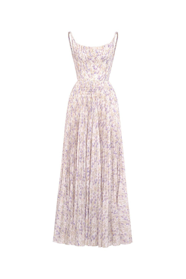 Lavender Pleated Maxi Dress - MEAN BLVD