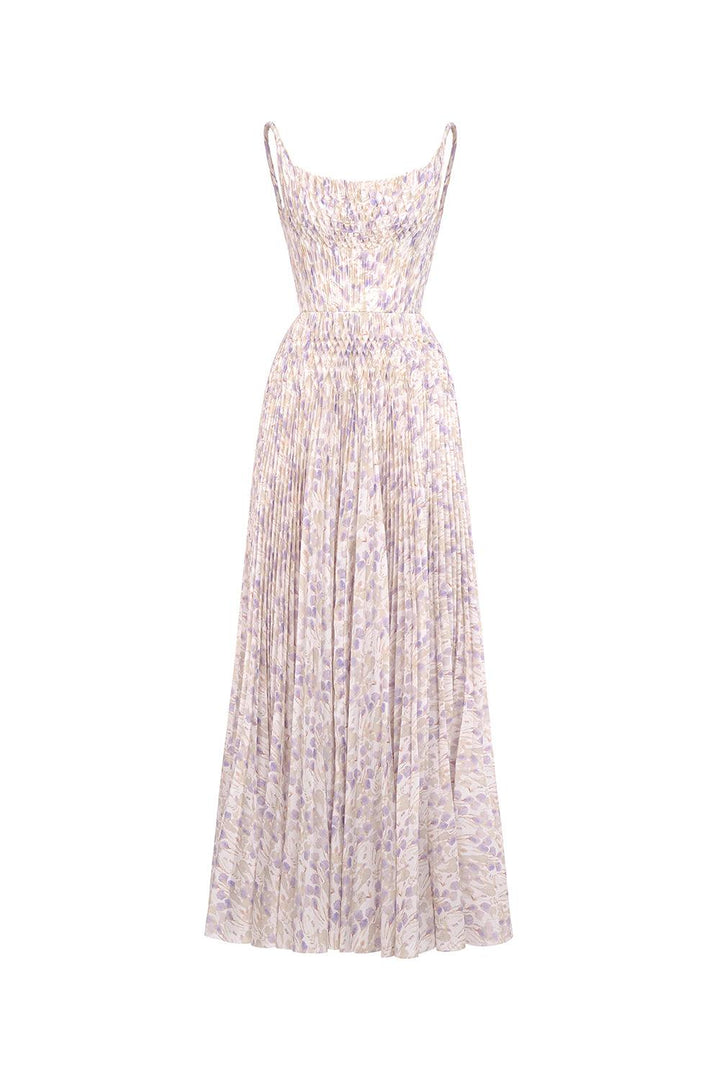 Lavender Pleated Maxi Dress - MEAN BLVD