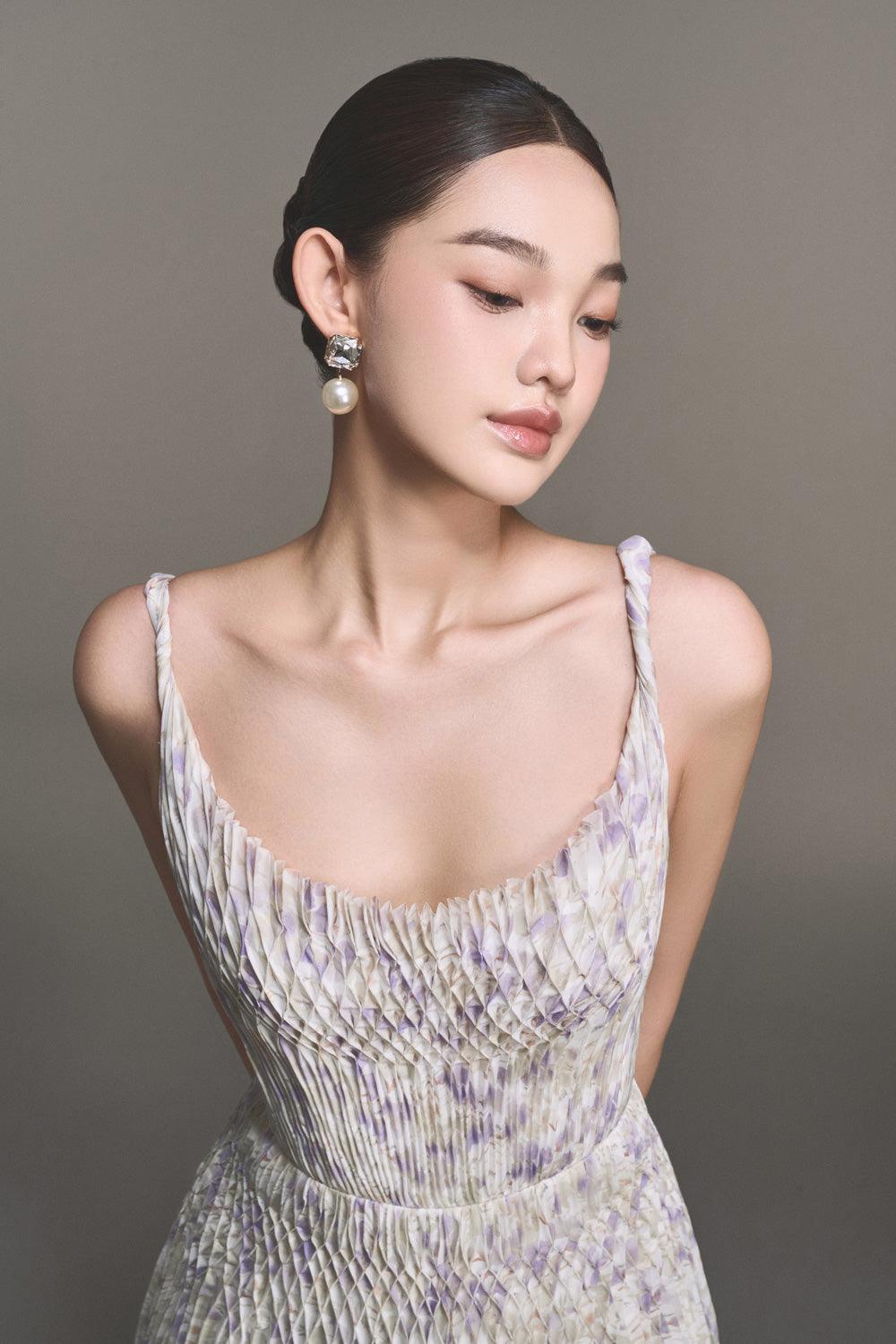 Lavender Pleated Maxi Dress - MEAN BLVD