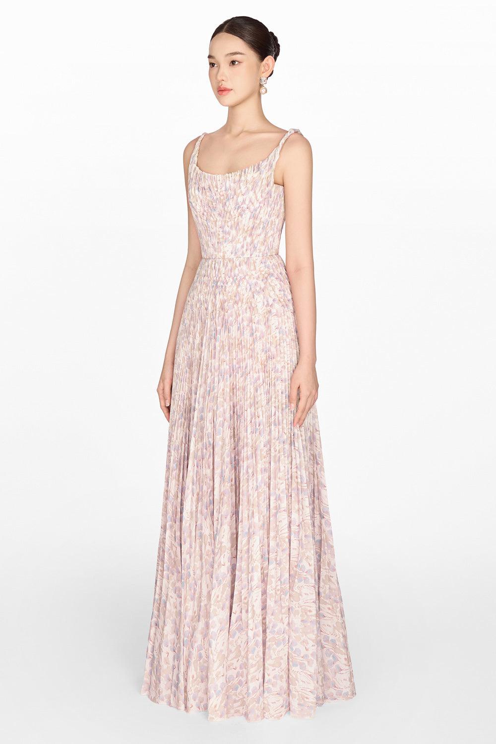 Lavender Pleated Maxi Dress - MEAN BLVD