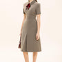 Lavinia A-line Short Sleeved Polyester Knee-length Dress - MEAN BLVD