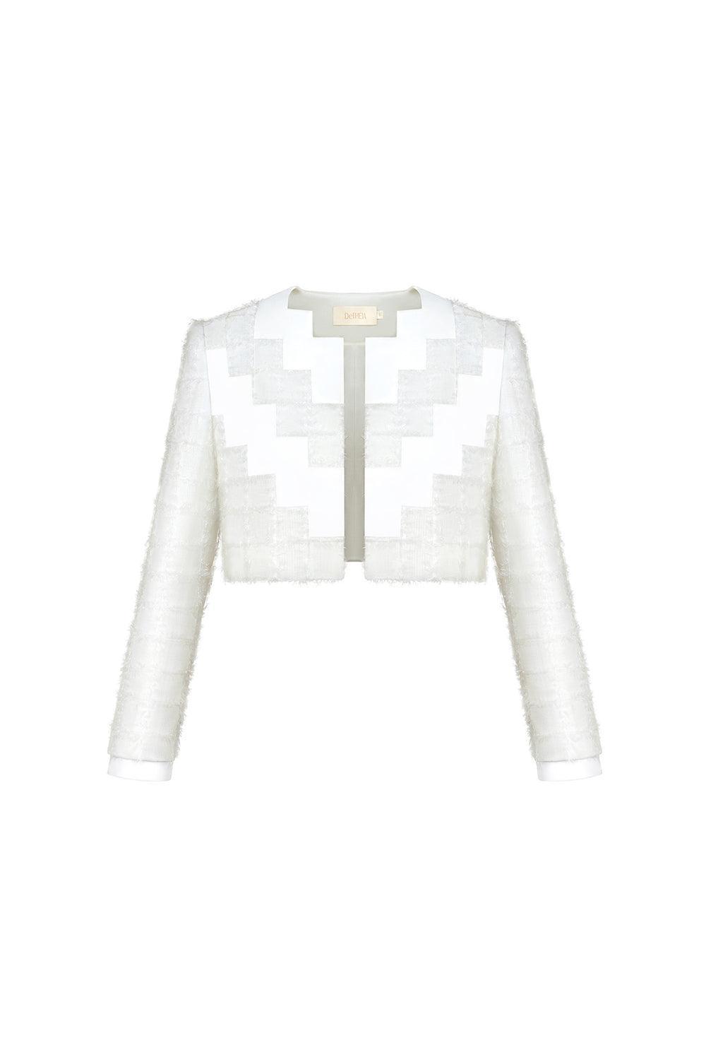 Lavinia Cropped Long Sleeved Tweed Jacket - MEAN BLVD