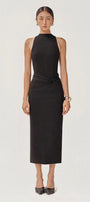 Layla Sarong Back Slit Cotton Spandex Ankle Length Skirt - MEAN BLVD