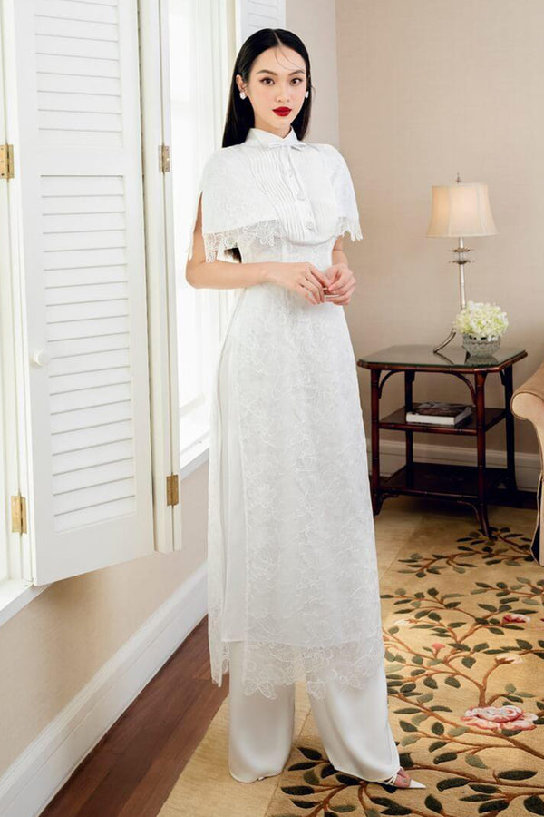 Leitch Cape Shoulder Ao Dai Set