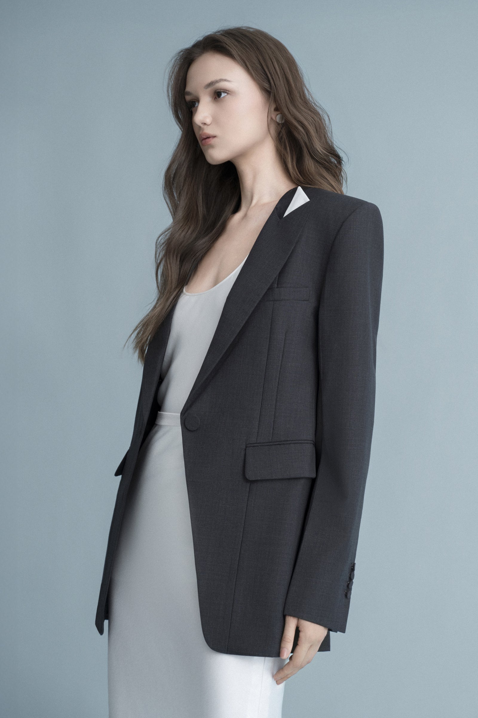 Crescent Peplum Blazer