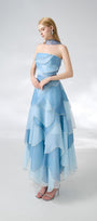 Leonard Layered Straight Across Neck Organza Ankle Length Dress - MEAN BLVD