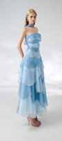 Leonard Layered Straight Across Neck Organza Ankle Length Dress - MEAN BLVD