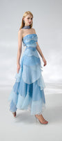 Leonard Layered Straight Across Neck Organza Ankle Length Dress - MEAN BLVD