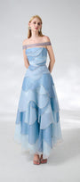 Leonard Layered Straight Across Neck Organza Ankle Length Dress - MEAN BLVD