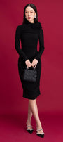 Leonora Bodycon Long Sleeved Rayon Midi Dress - MEAN BLVD