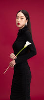 Leonora Bodycon Long Sleeved Rayon Midi Dress - MEAN BLVD
