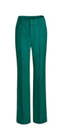 Leshley Straight High Waist Cotton Blend Floor Length Trousers - MEAN BLVD