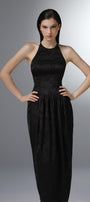 Levity Pegged Round Neck Silk Ankle Length Dress - MEAN BLVD