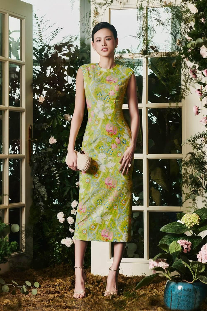 Liana Bodycon Sleeveless Polyester Midi Dress - MEAN BLVD