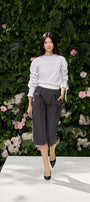 Lilith Straight Side Pocket Wool Cotton Below The Knee Pants - MEAN BLVD