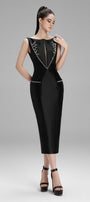 Lillian Pencil Sleeveless Taffeta Midi Dress - MEAN BLVD