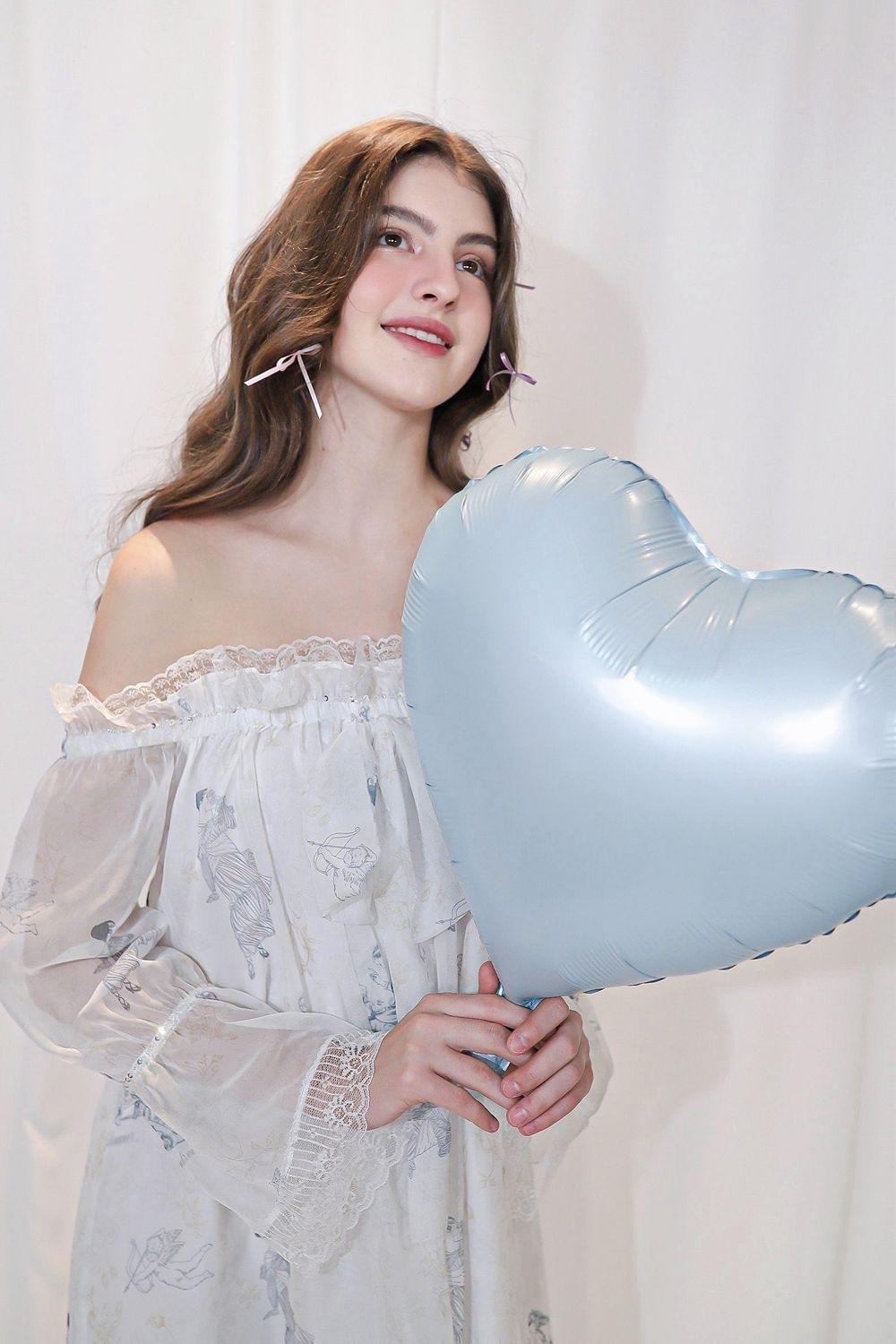 Lillie Babydoll Long Sleeved Voile Mini Dress - MEAN BLVD