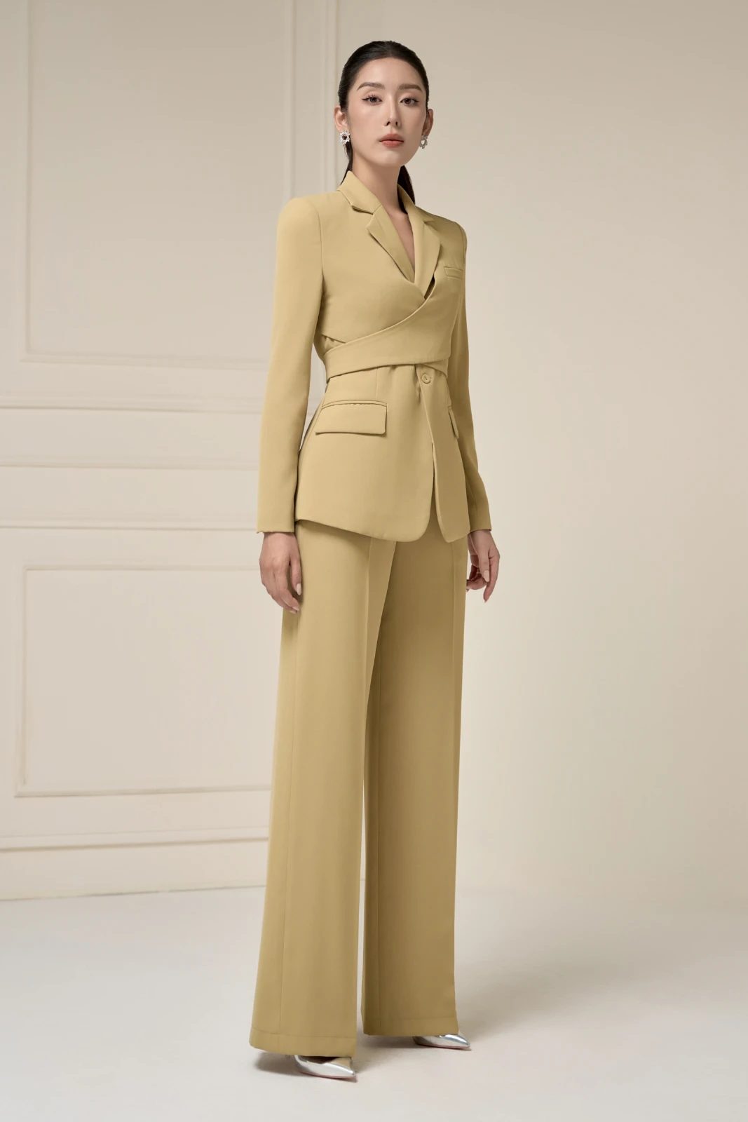 Lime Draped Set - MEAN BLVD