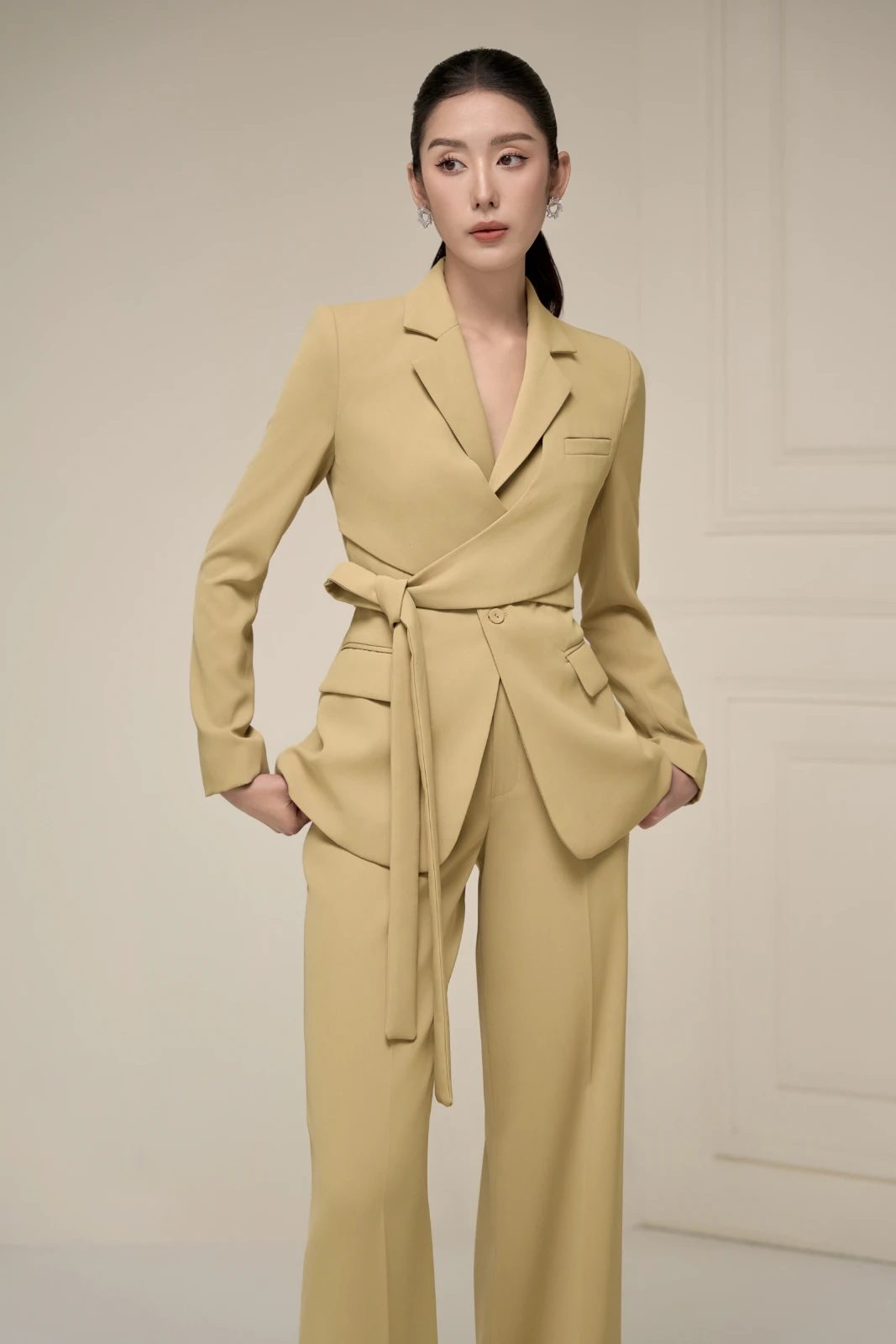 Lime Draped Set - MEAN BLVD