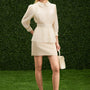 Lina A-line High Waist Khaki Mini Skirt - MEAN BLVD