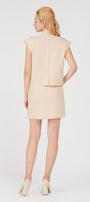 Lina A-line High Waist Khaki Mini Skirt - MEAN BLVD