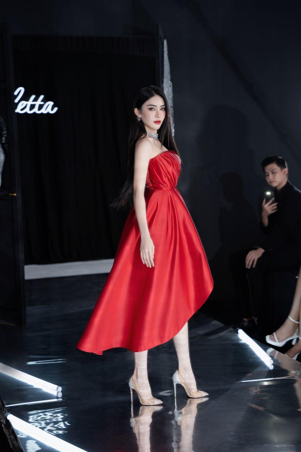 Lique Asymmetric Straight Across Neck Polyester Midi Dress - MEAN BLVD